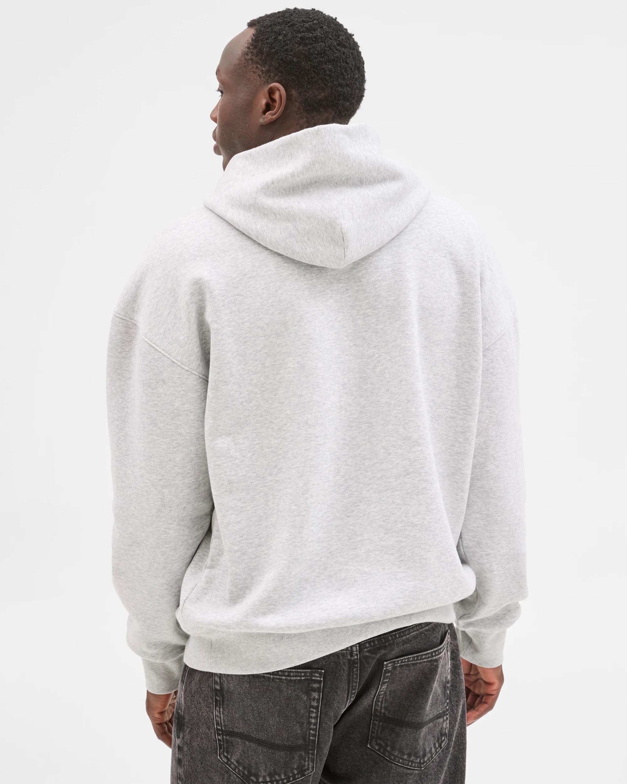 6 Commons Australian Cotton Blend Heavyweight Oversized Hoodie GREY MARLE, 6 of 6