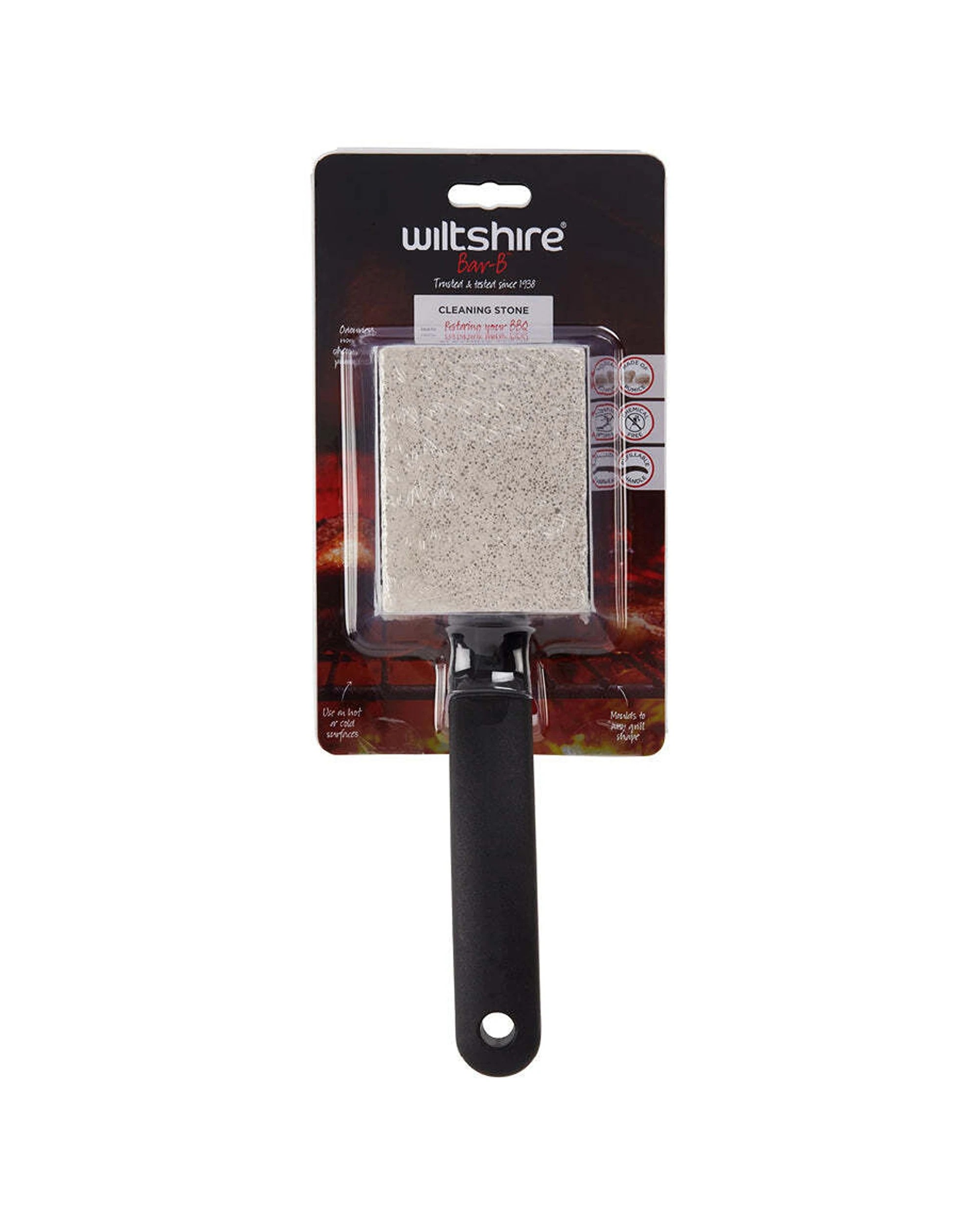3 Wiltshire Bar-B Barbeque Grill Bristle-Free Non-Toxic Cleaning Stone With Handle - Natural, 3 of 3