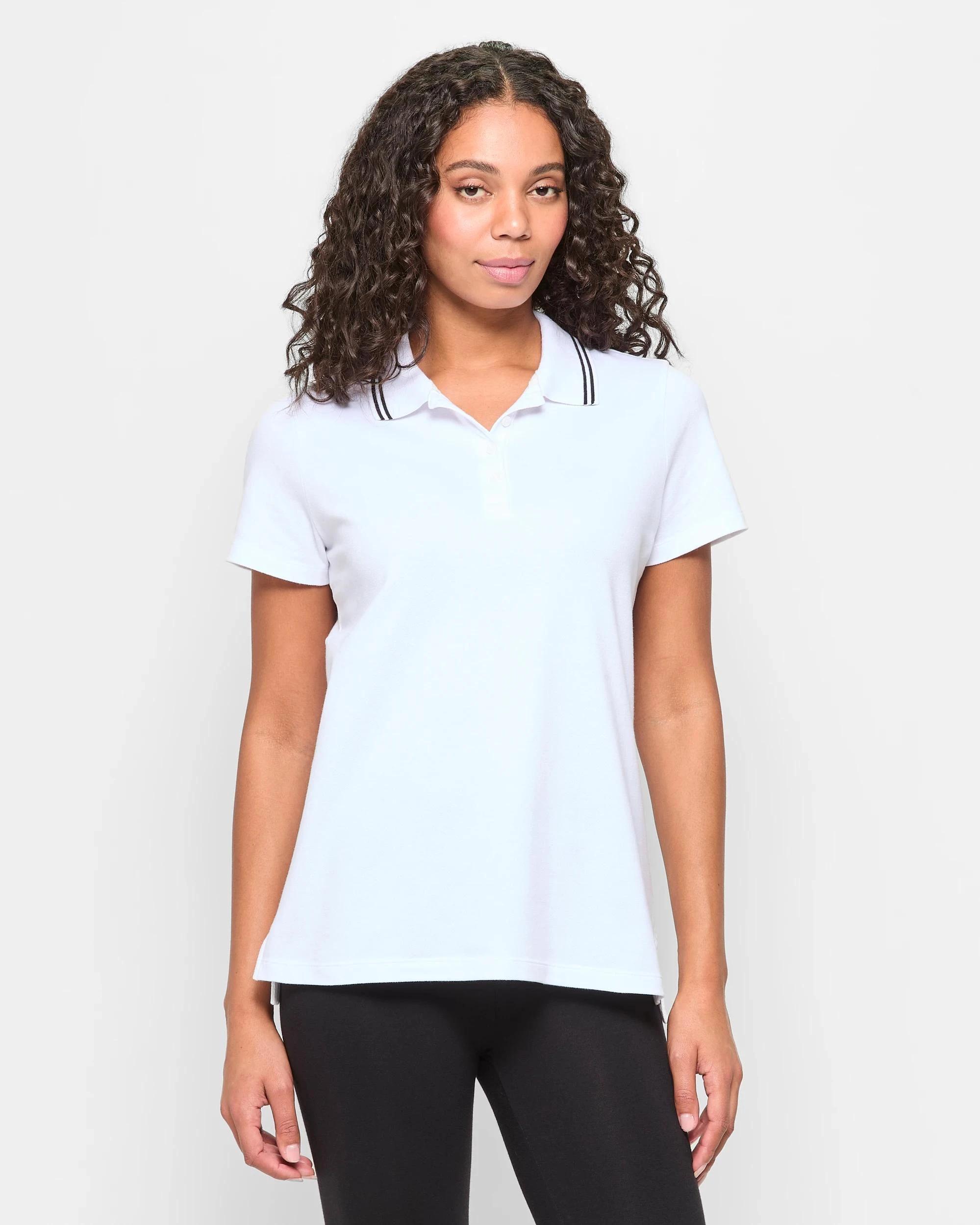 1 Target Active Australian Cotton Polo T-Shirt WHITE, 1 of 5