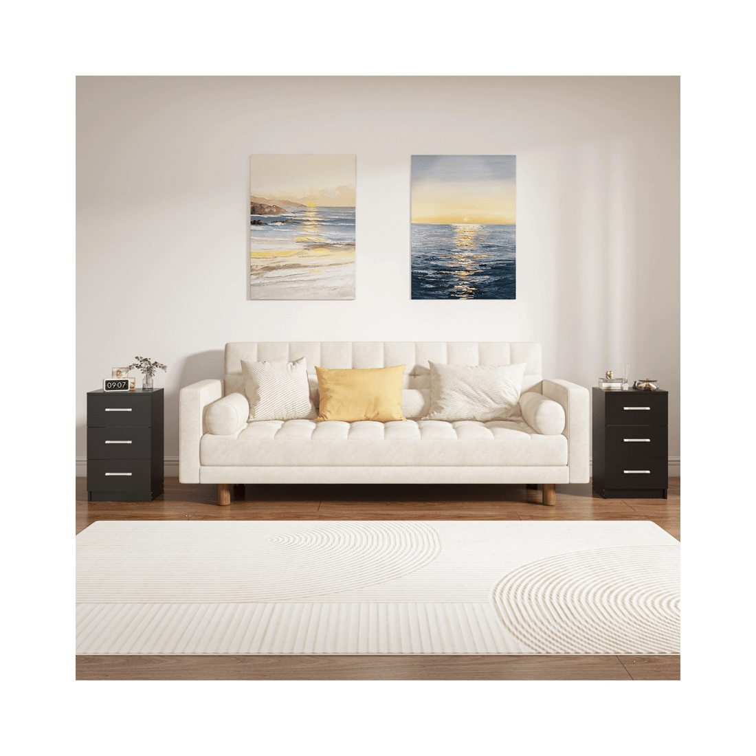 9 Advwin Bedside Table 66cm Set Of 2
 - Black, 9 of 9