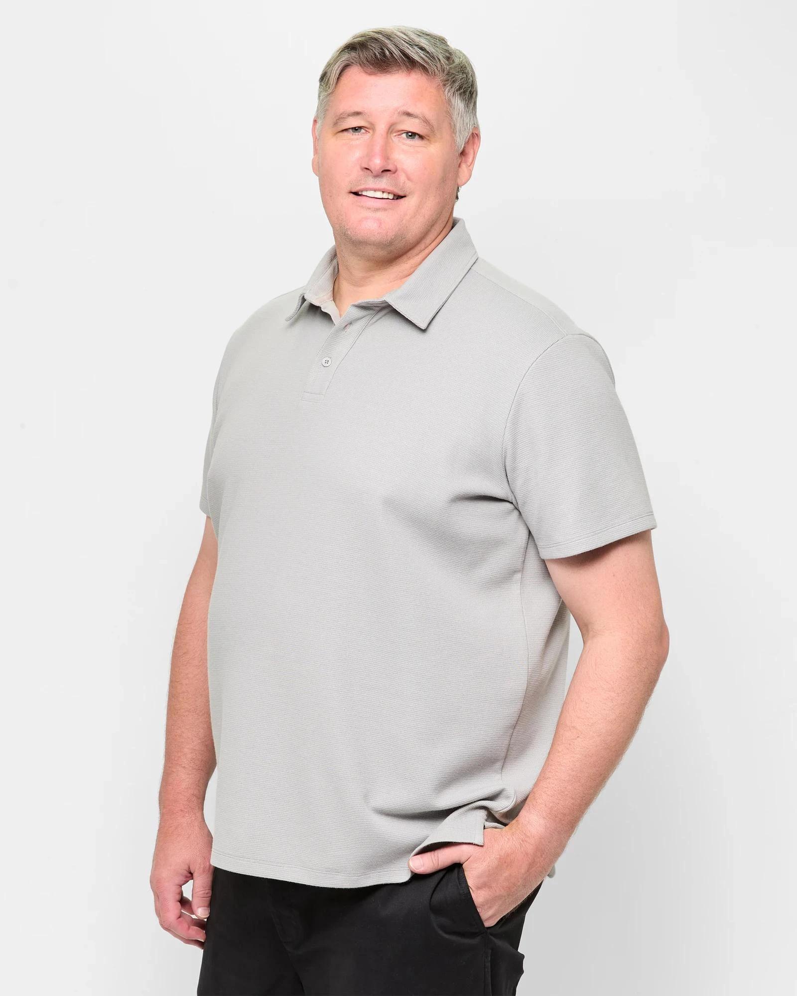 3 Target Plus Size Australian Cotton Blend Waffle Polo Top ALLOY, 3 of 5