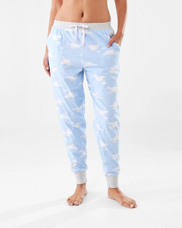 Printed Knit Cuffed Pants