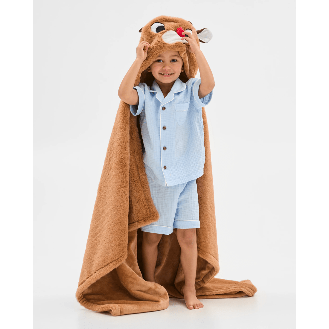 4 Target Rudolph Christmas Hooded Blanket Throw
 - Queen Bed
 - Brown, 4 of 6