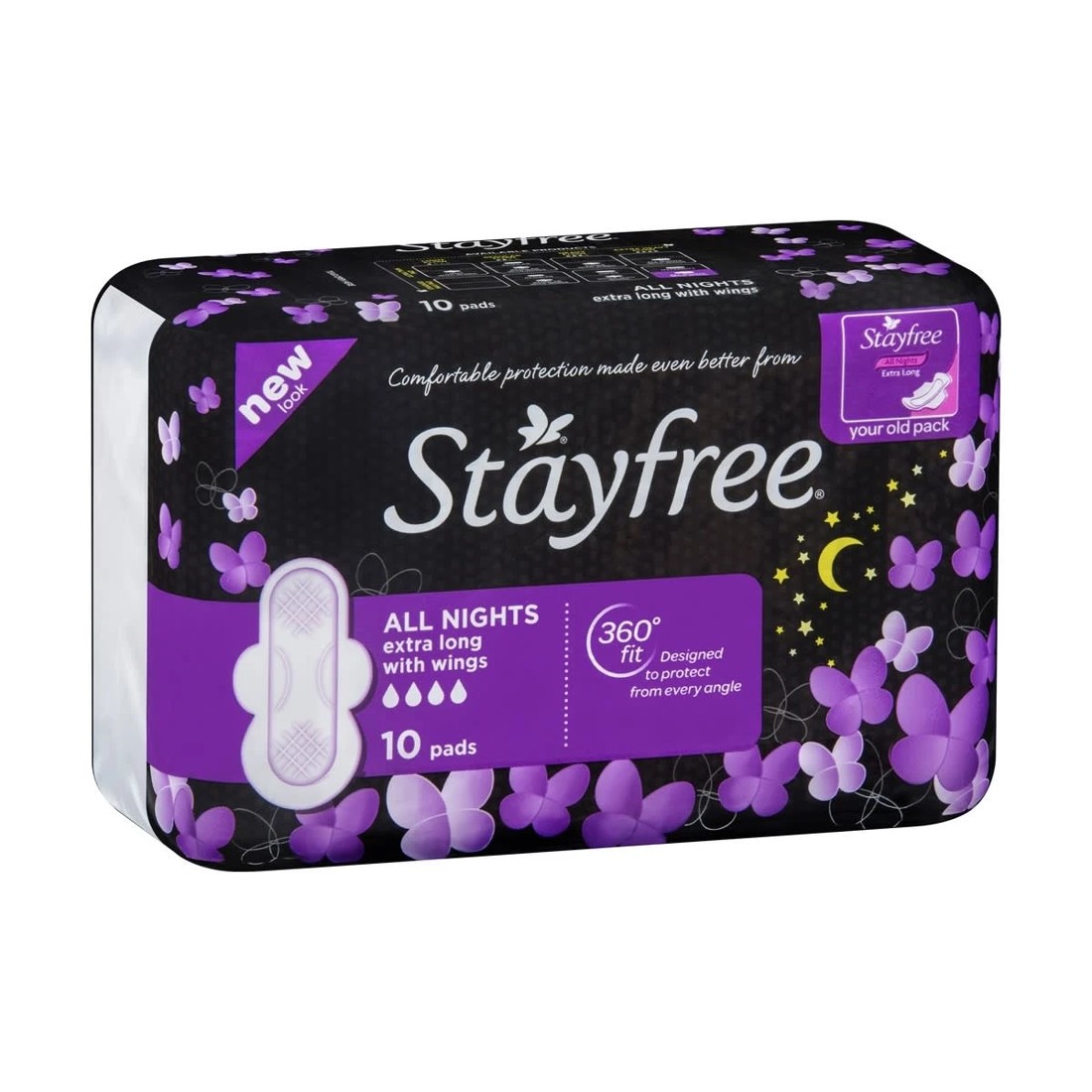 2 Stayfree 10 Pack All Nights Sanitary Pads, 2 of 2