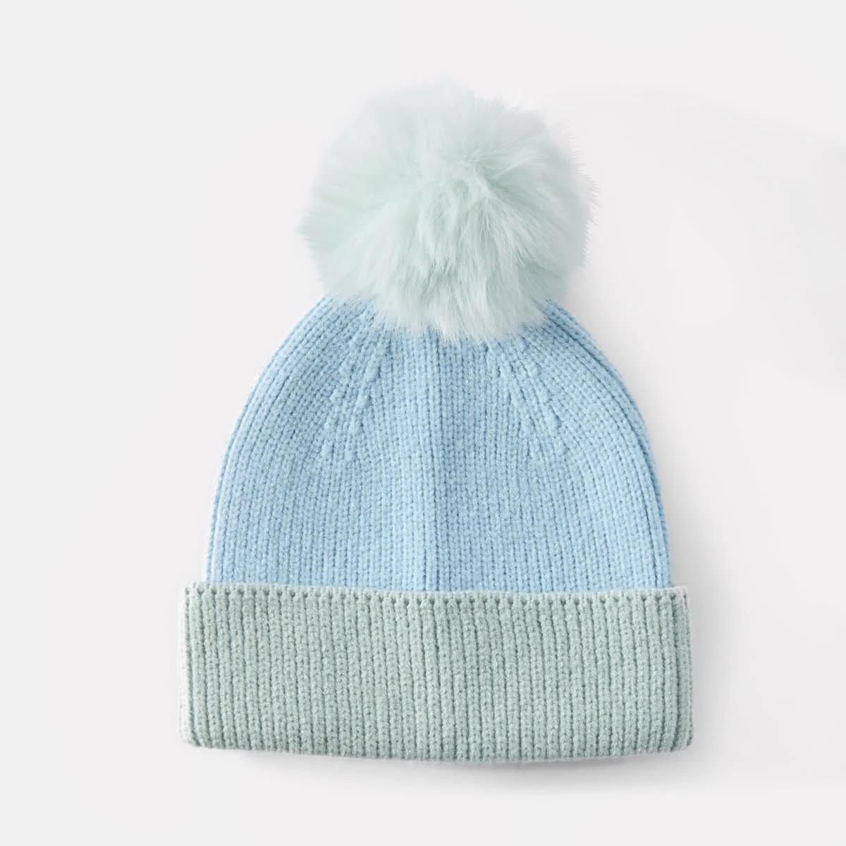 1 Colour Block Beanie Cebu Blue, 1 of 3
