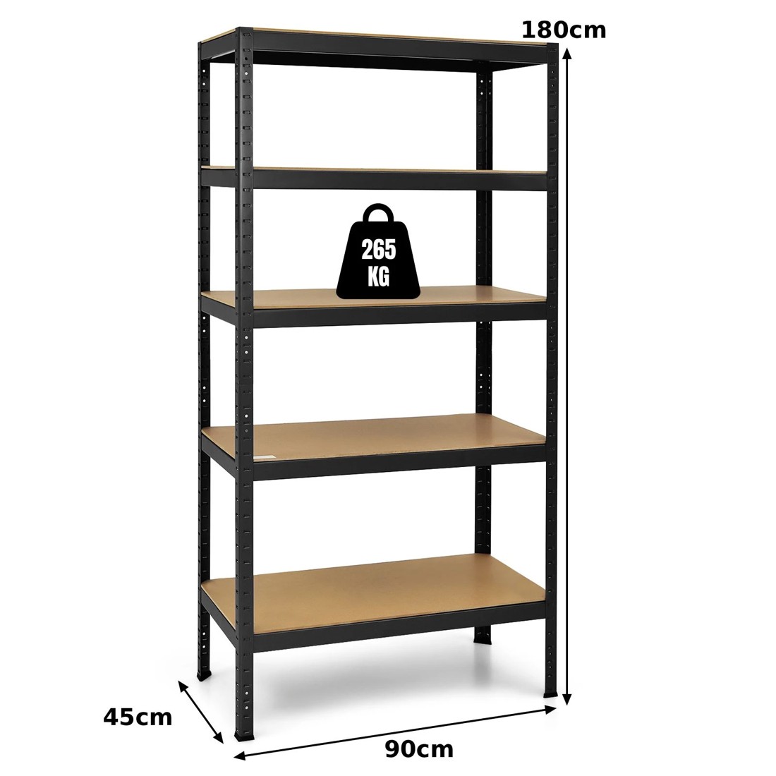 2 Costway 5-Tier Display Shelves Warehouse Storage Rack Garage Shelf 1.8M, 2 of 4