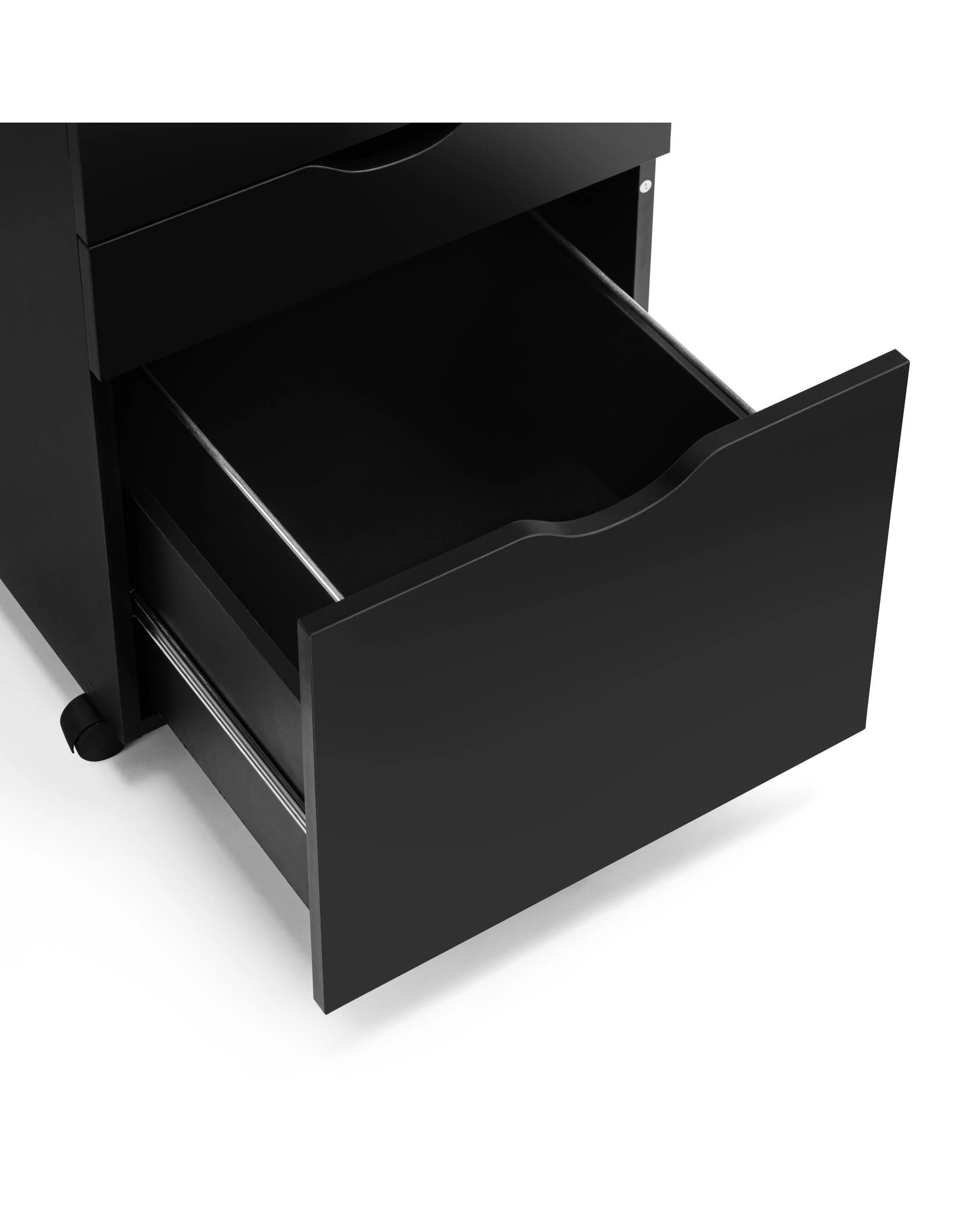 7 Kodu Filing Cabinet Storage 3 Drawers Home Office Mobile Pedestal - Black, 7 of 8