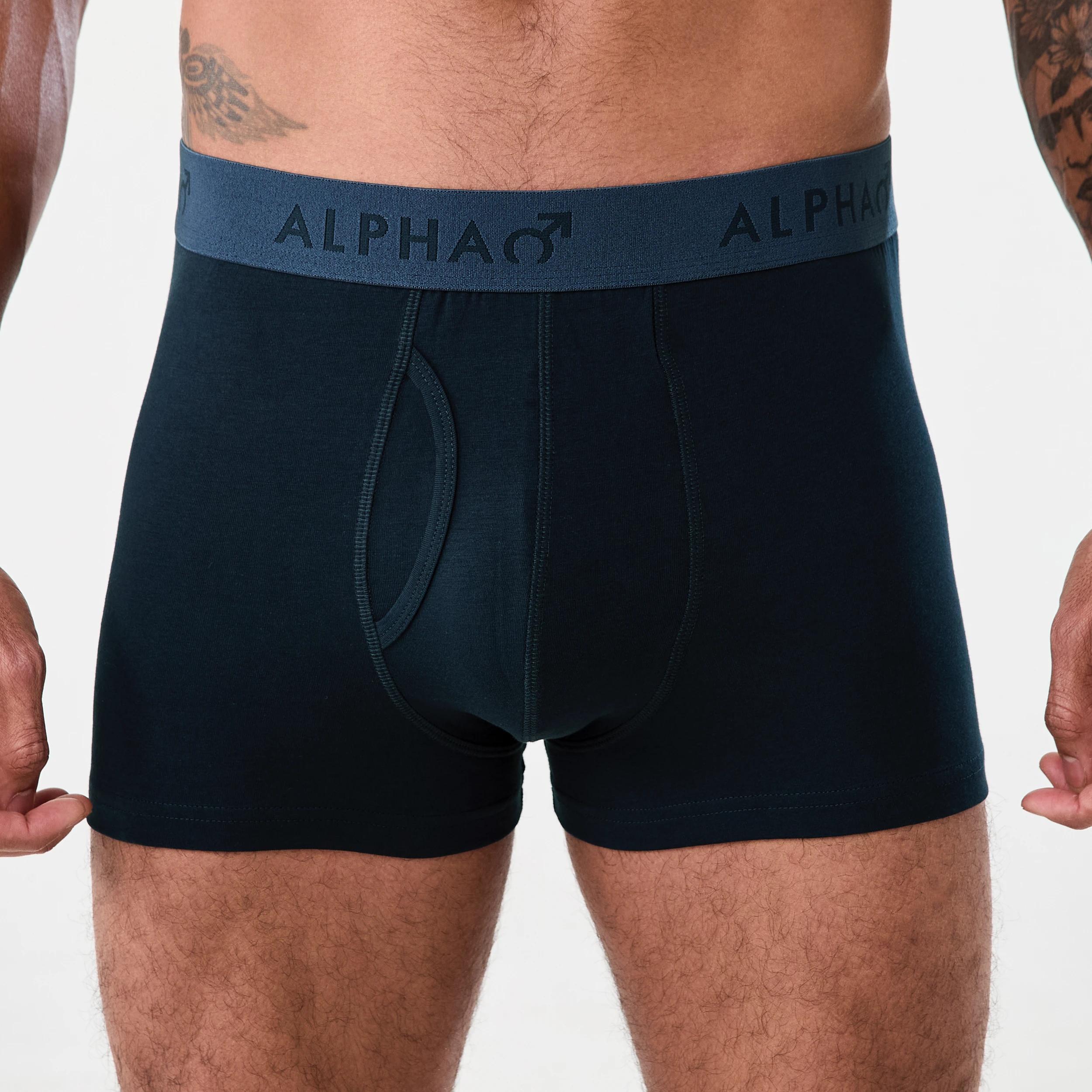 3 3 Pack Colour Elastic Trunks NAVY, SEA GREEN, 3 of 8