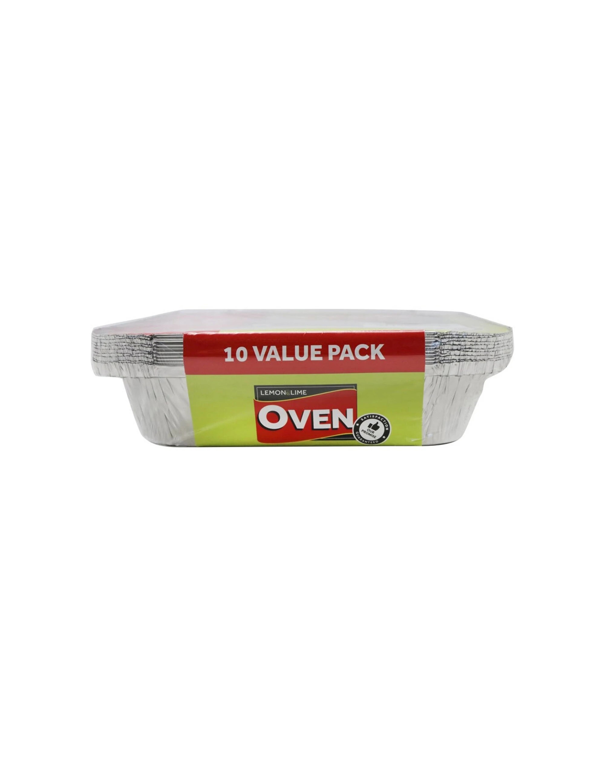 3 10pc Lemon & Lime 32cm Aluminium Bbq Foil Tray Food Containers W/ Lid Silver
 - Silver, 3 of 3