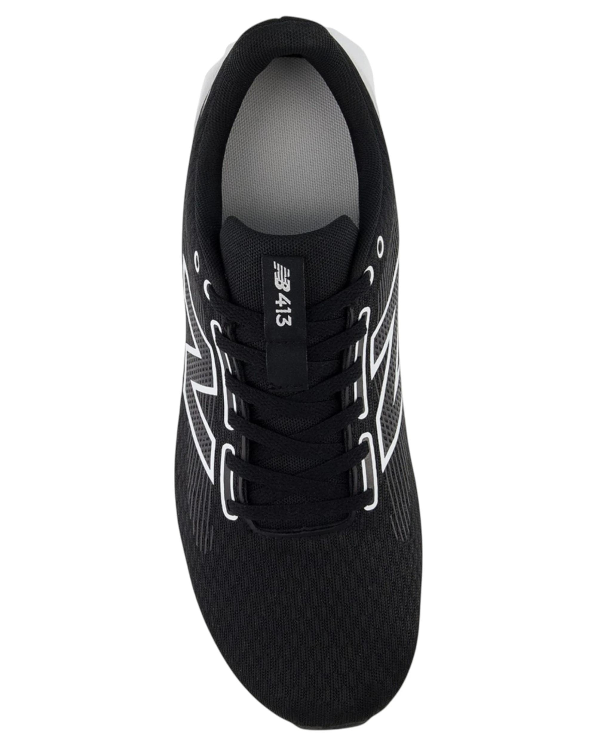 3 New Balance Mens 413 Black/ White Athletic Running Shoes BLACK/WHITE, 3 of 5