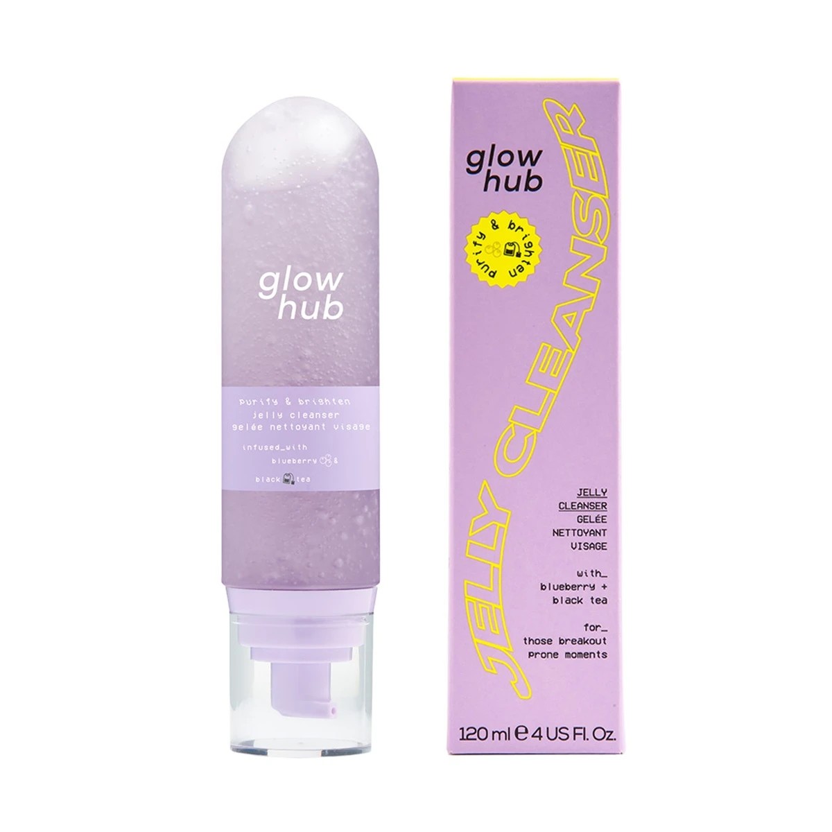 1 Glow Hub Jelly Cleanser 120ml - Blueberry and Black Tea, 1 of 5