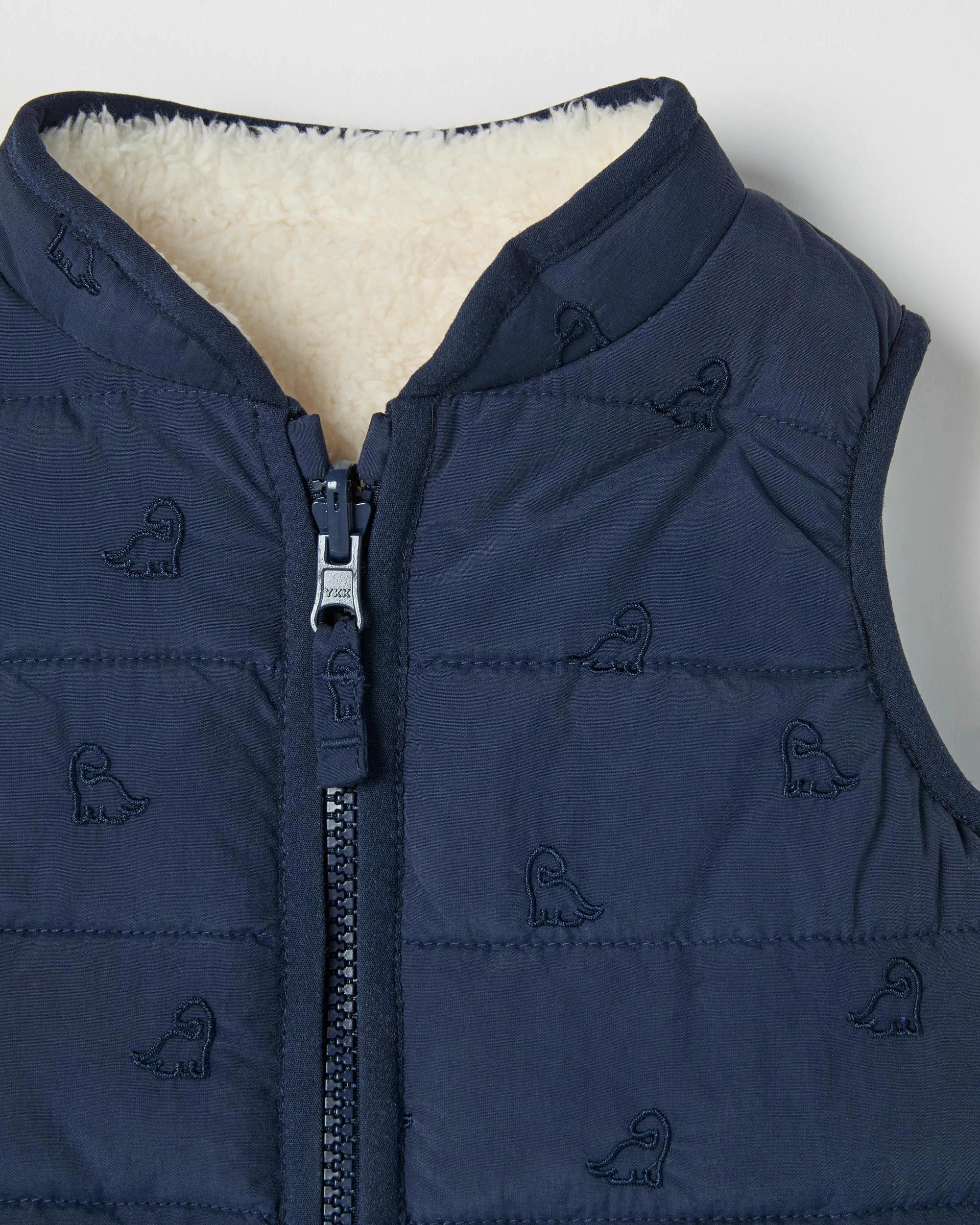 2 Target Baby Baby Reversible Sherpa Puffer Vest BLACK IRIS, 2 of 3