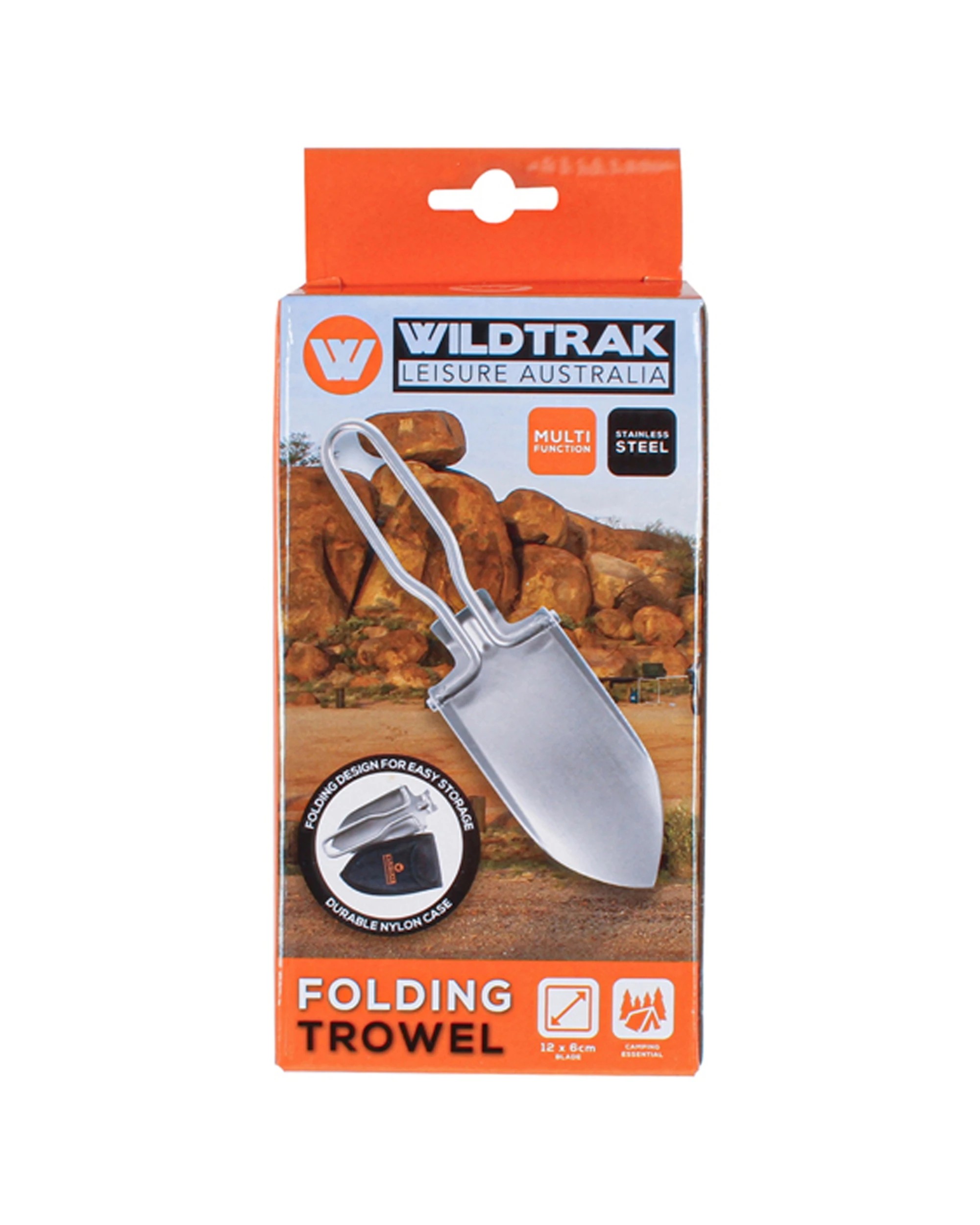 2 Wildtrak Folding Camp Spade Stainless Steel With Pouch Camping Tool - Silver, 2 of 2