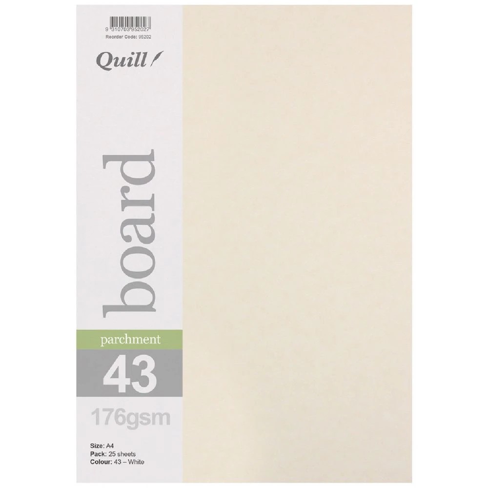 1 Quill Parchment 176gsm A4 Board White Ivory 25 Pack, 1 of 1