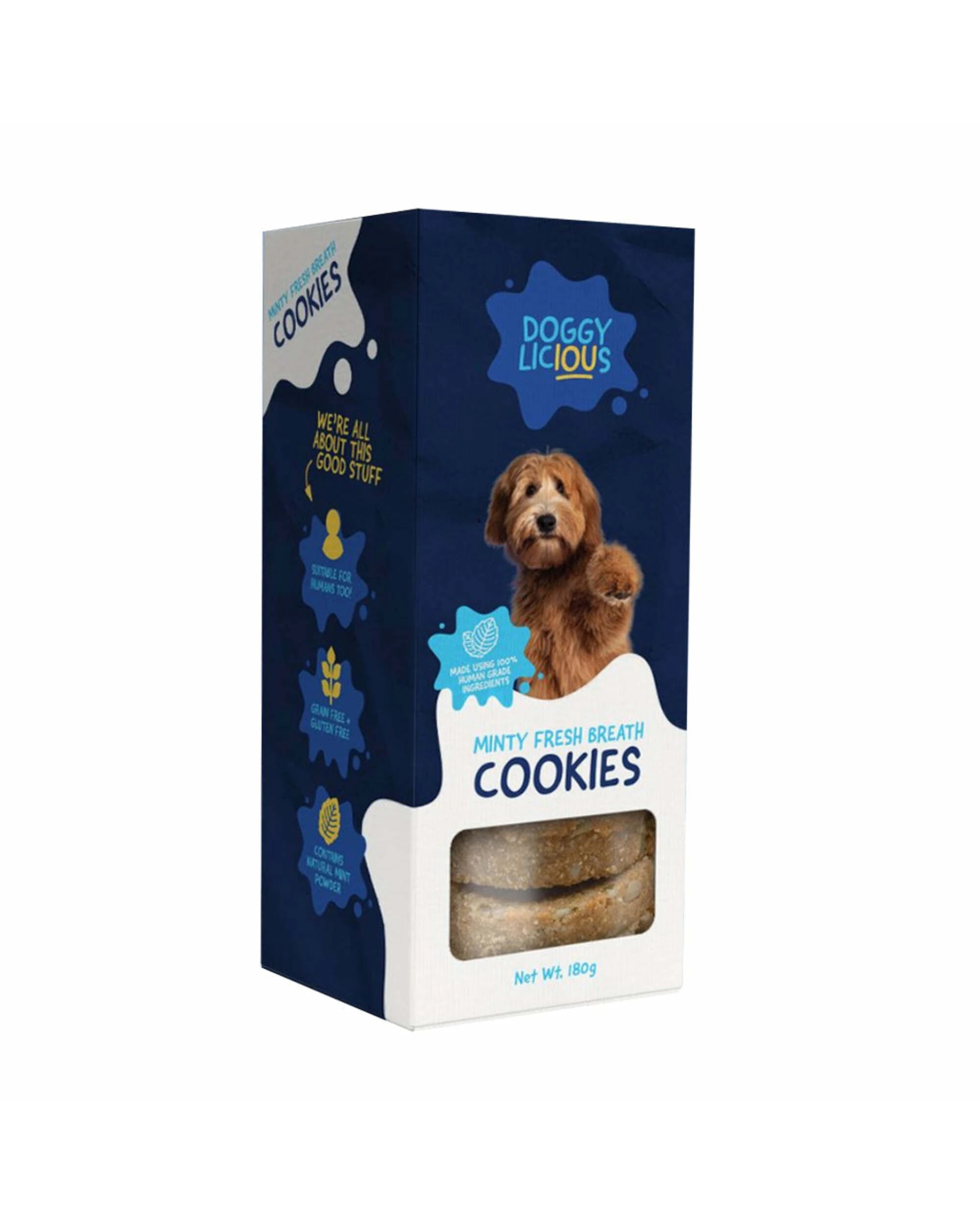 1 Doggylicious Minty Fresh Breath Cookies 180g, 1 of 2