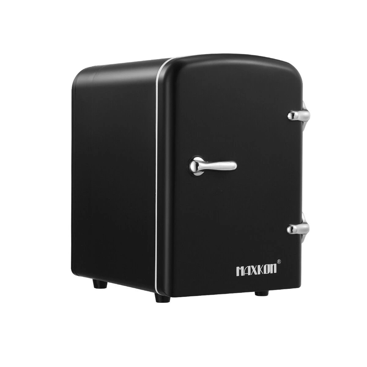 4 Maxkon Black Mini Fridge 4L 6 Can Portable Cooler Warmer Personal Countertop Refrigerator for Home Office Bar Car Drinks, 4 of 7