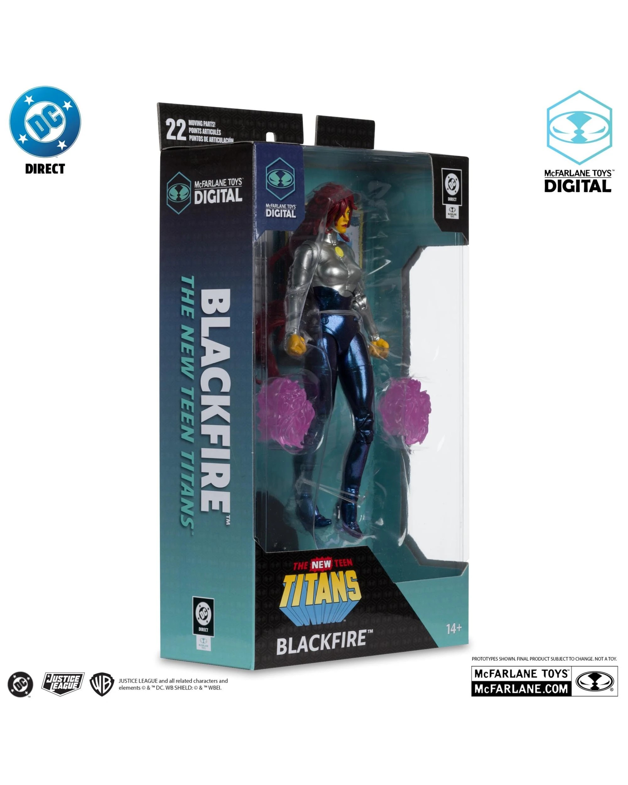 8 McFarlane Digital DC Direct The New Teen Titans Blackfire 7 inch Action Figure, 8 of 9