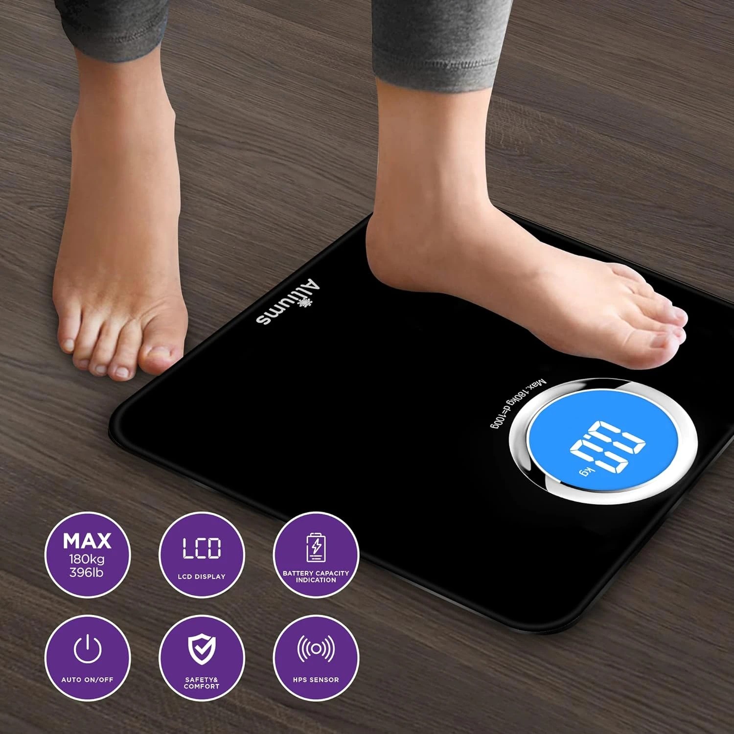 4 Alliums Digital Body Weight Scale with Step On Technology, 4 of 7