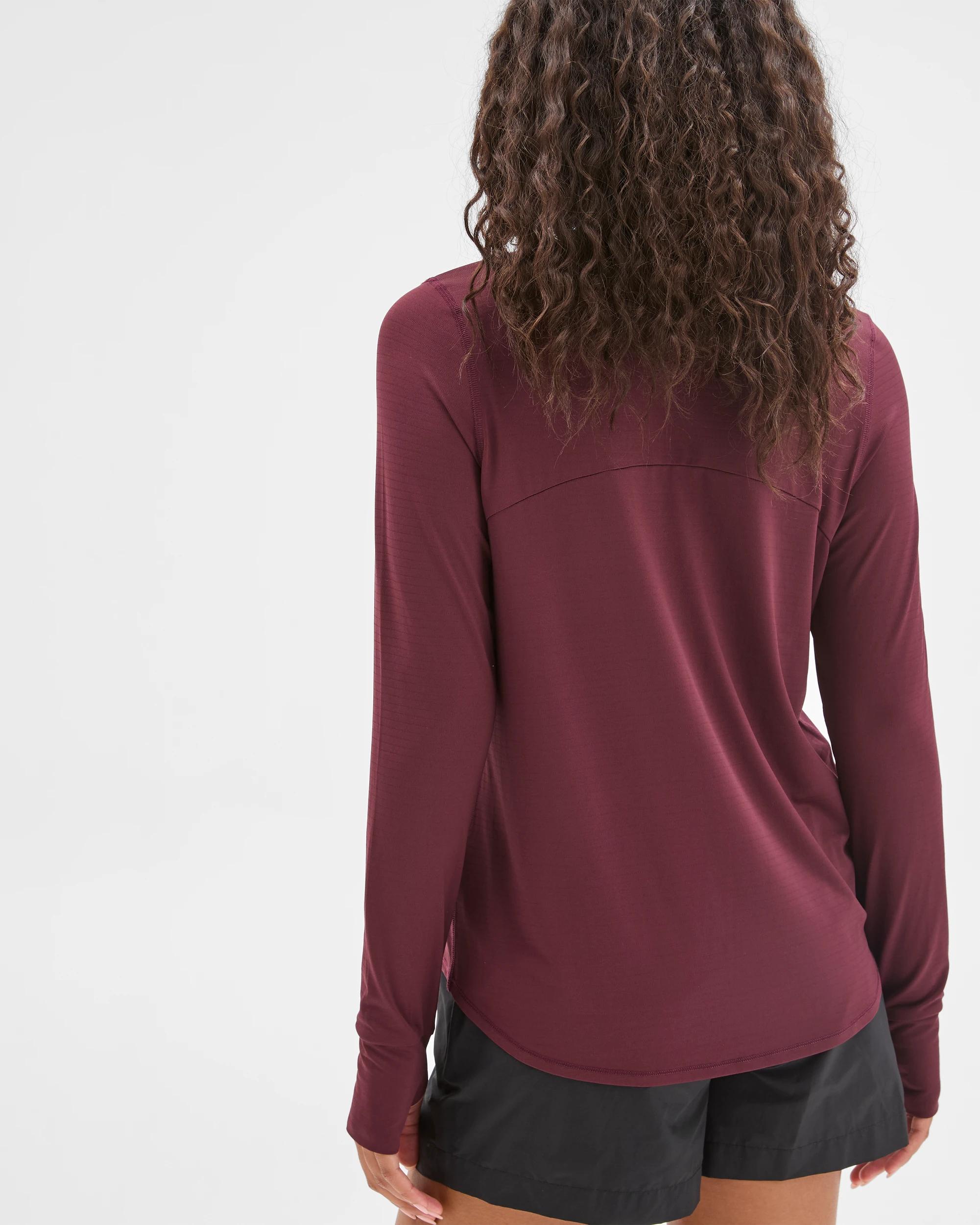 6 Target Active Active Long Sleeve Running T-Shirt WINE, 6 of 6