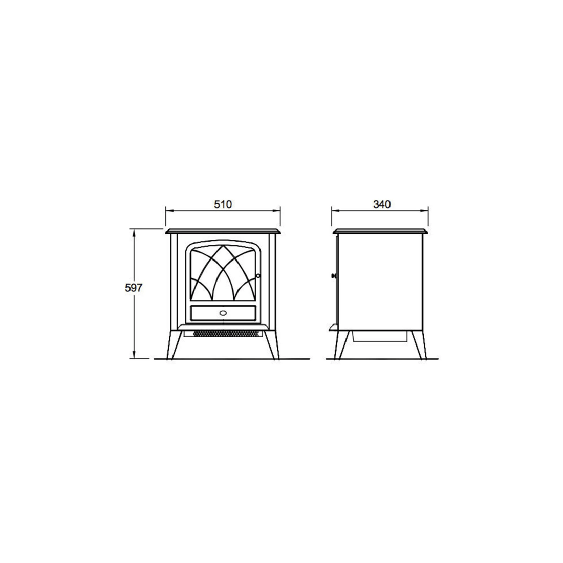 3 Dimplex Ritz-c Electric Fireplace Heater Heat/fire Flame Smoke Coal Wood Effect
 - Black, 3 of 5