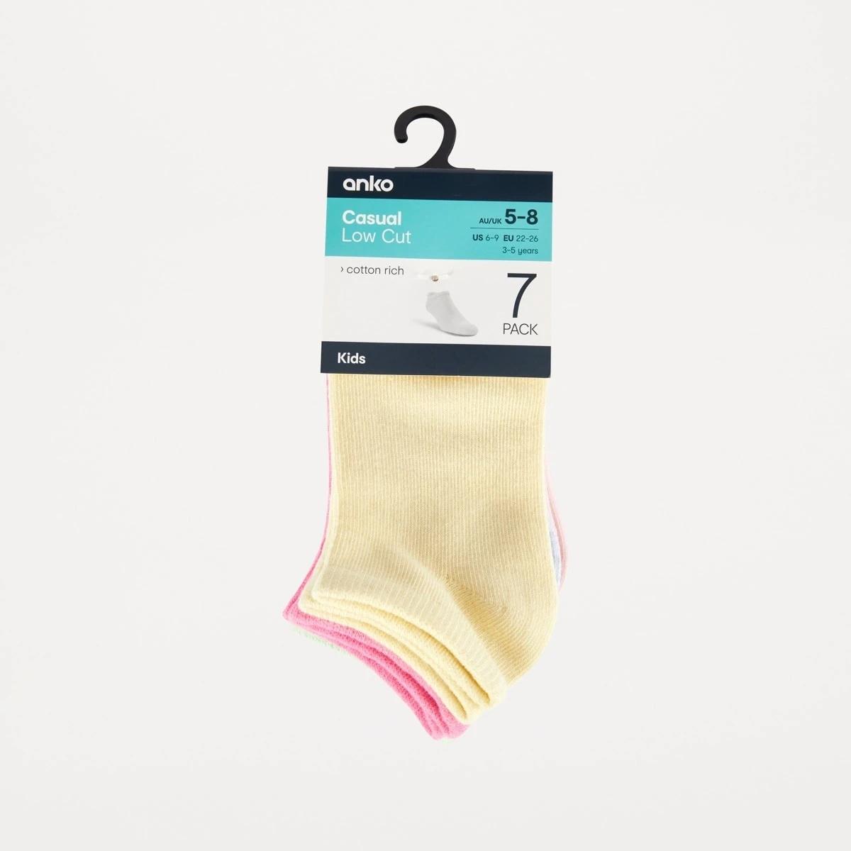 3 7 Pack Low Cut Socks SORBET, 3 of 3