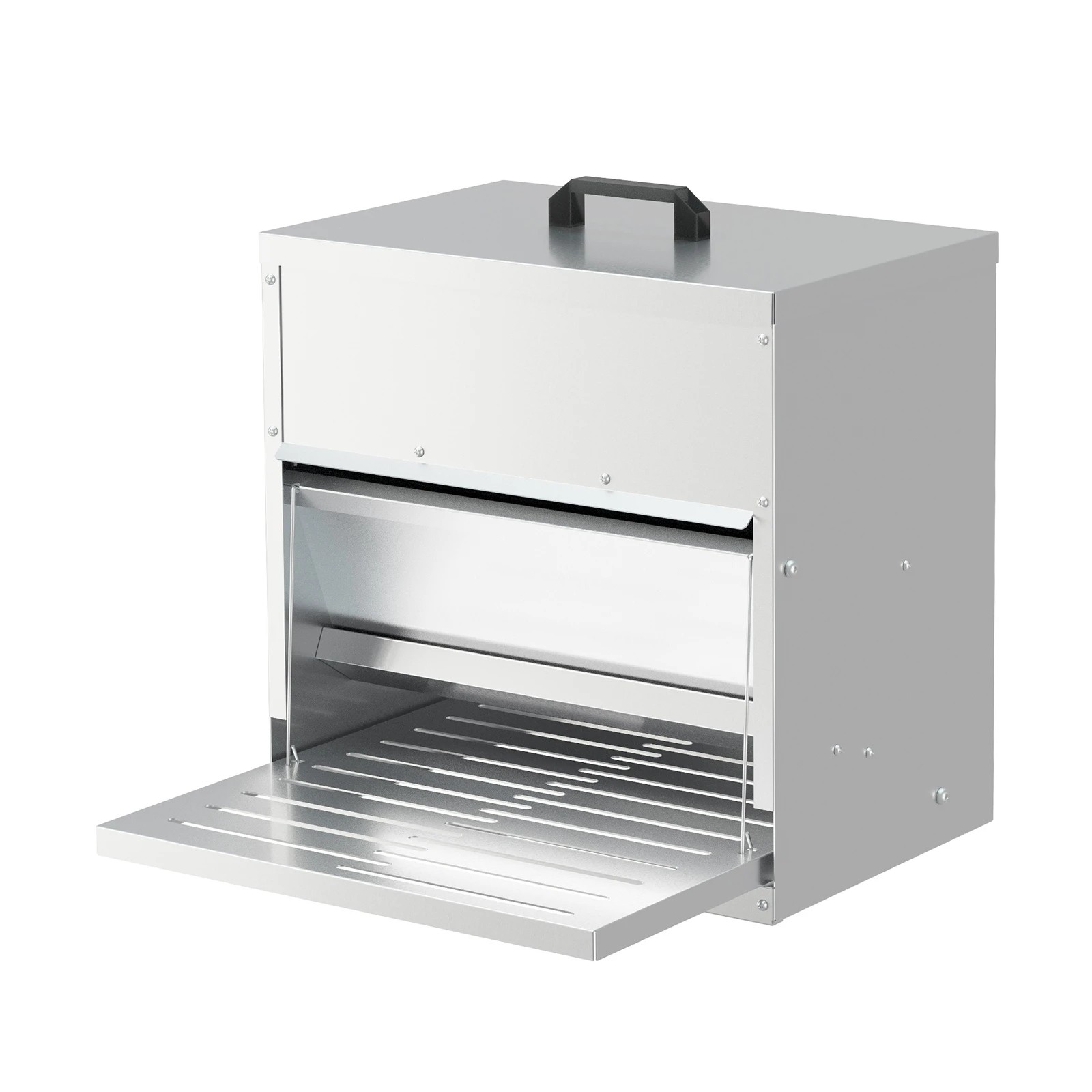 7 Alopet Automatic Chicken Feeder Auto Coop Chick Treadle Self Opening 10kg - Silver, 7 of 7