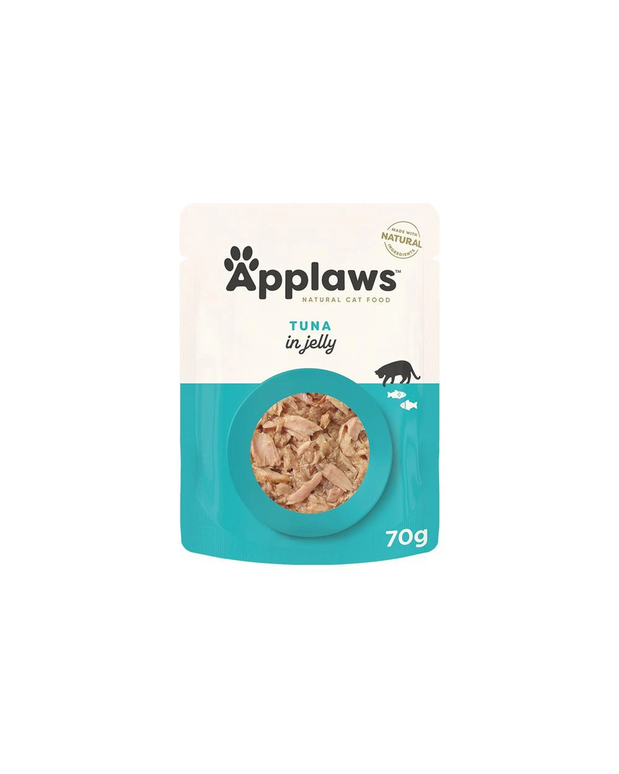 1 Applaws Natural Cat Food Tuna In Jelly Pouch 70g 16 Pack, 1 of 2