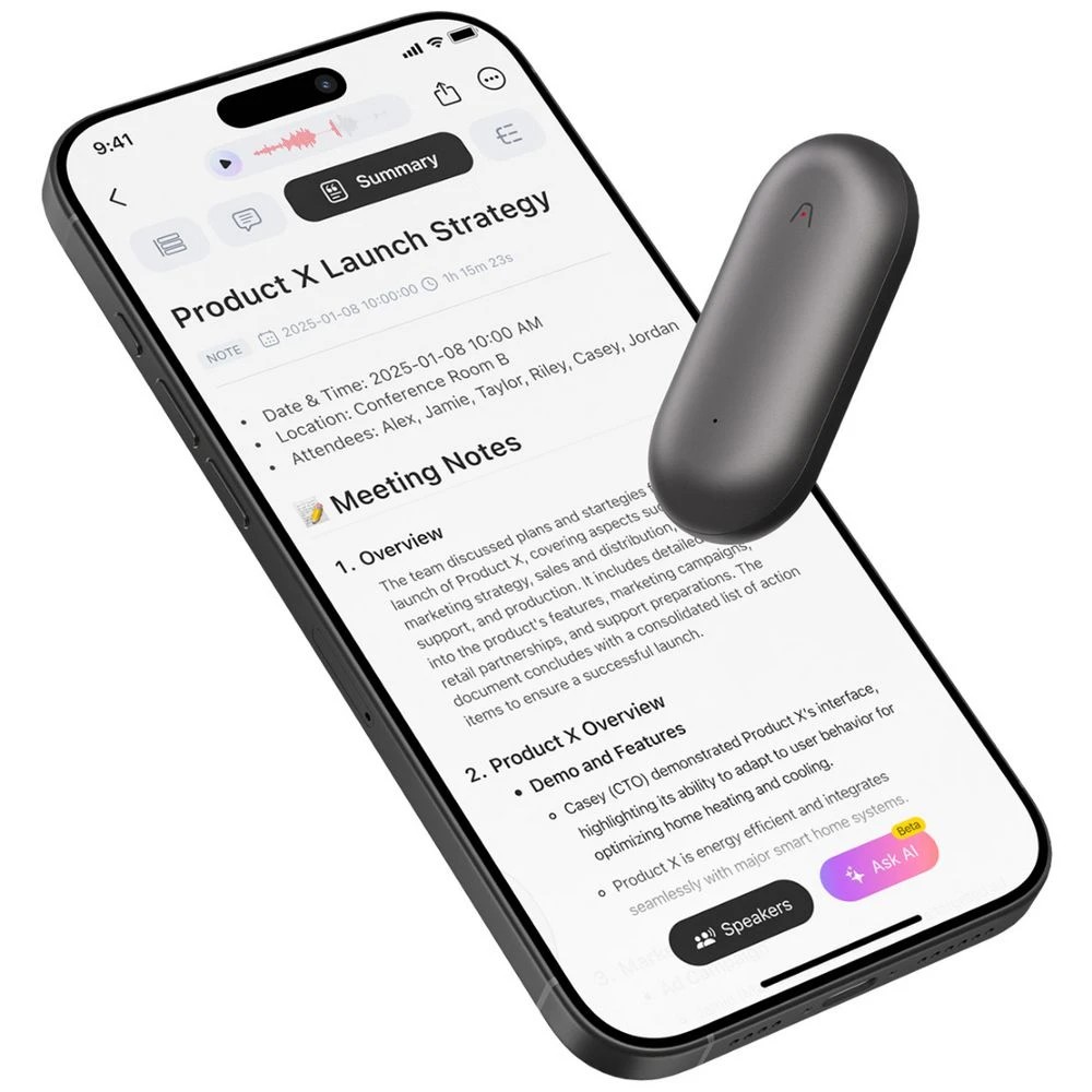 4 Plaud NotePin AI Voice Recorder Cosmic Grey, 4 of 4