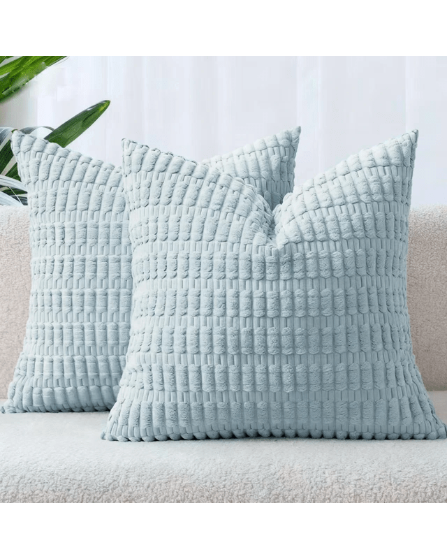 Gioia Casa 2-Pack Boho Striped Corduroy Cushion Covers 45x45cm -