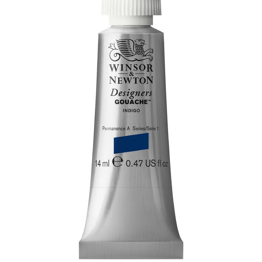 1 Winsor & Newton Designers Gouache 14mL Indigo S1, 1 of 1
