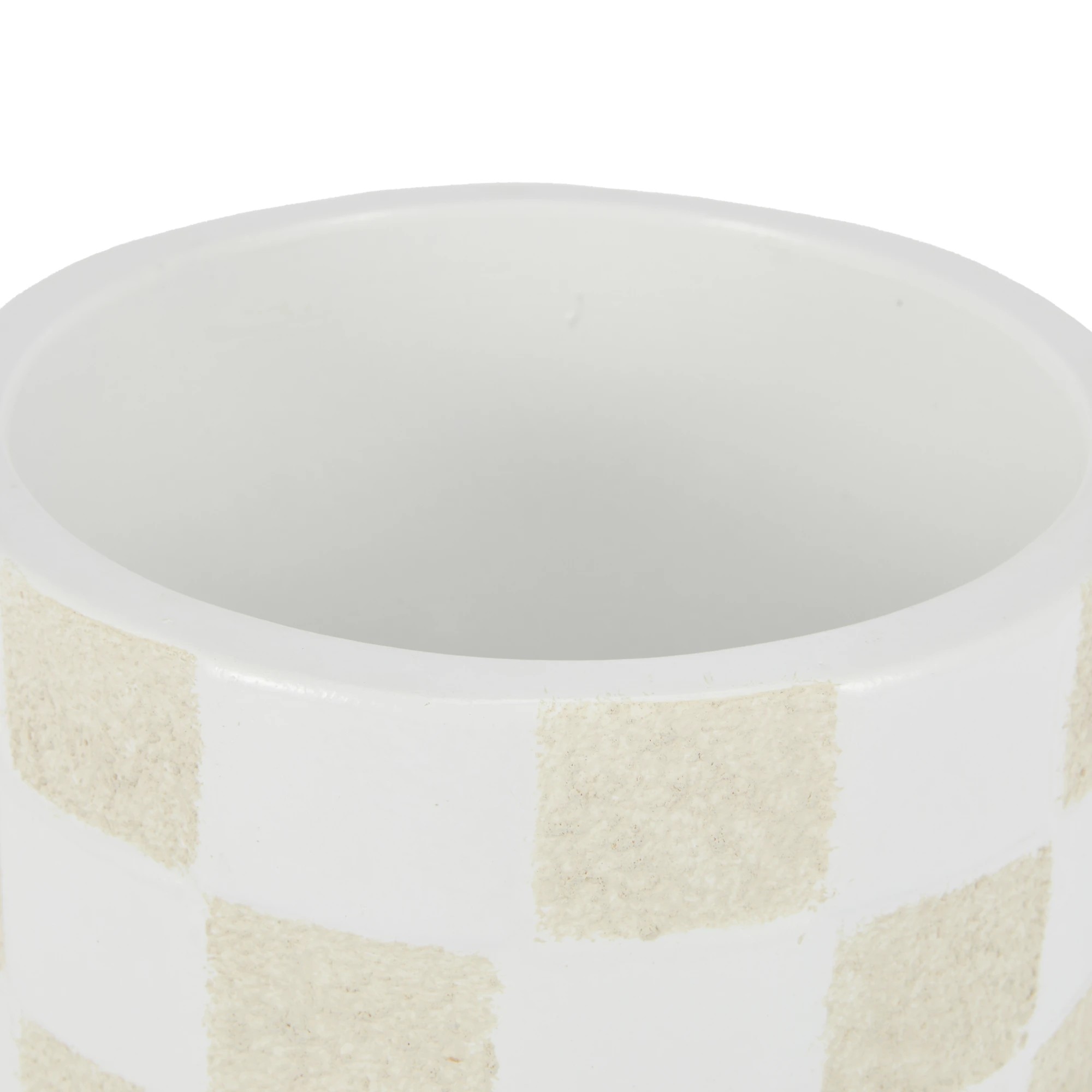 2 Check Ceramic Pot, 2 of 6