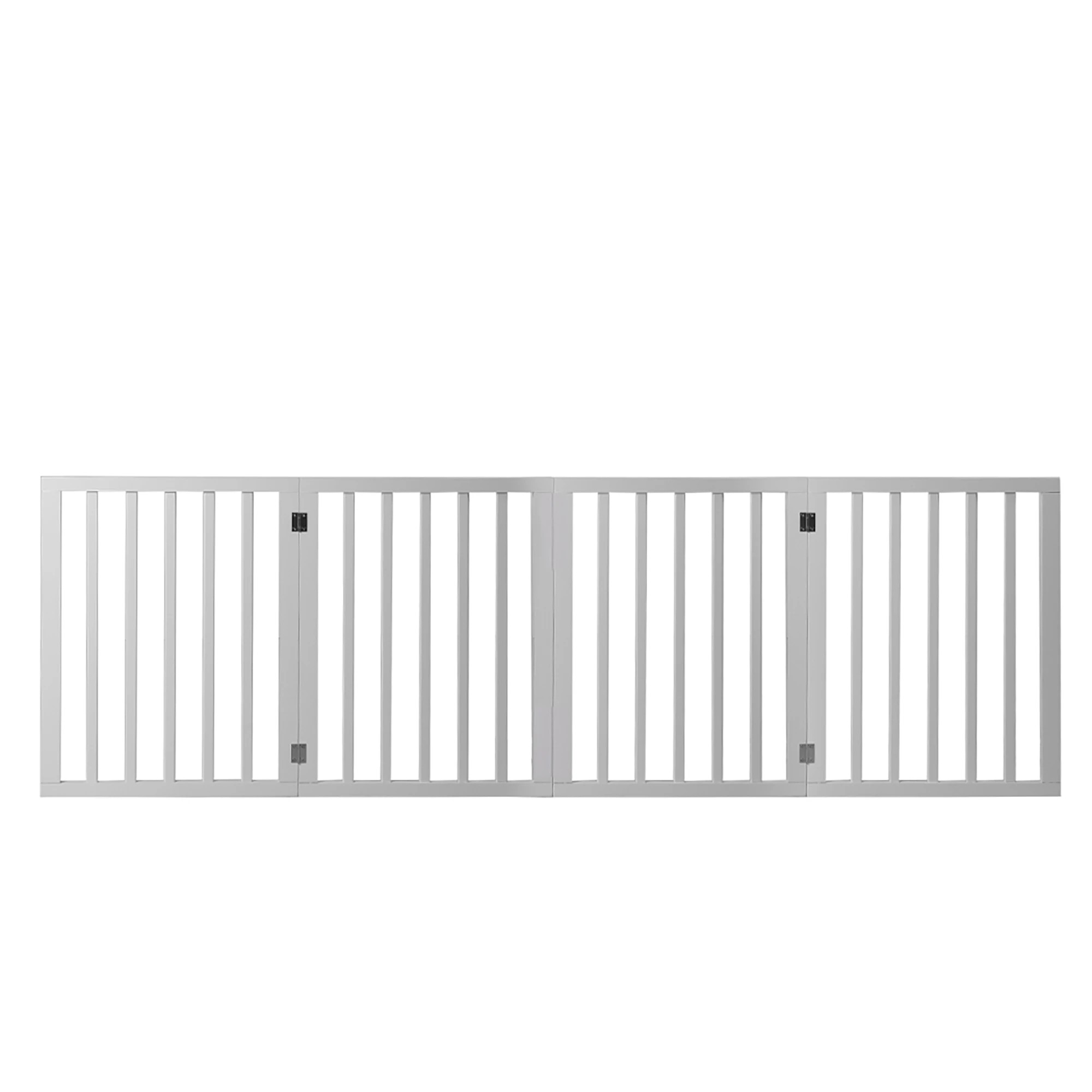 7 Pawz 4 Panels Wooden Pet Gate White, 7 of 7