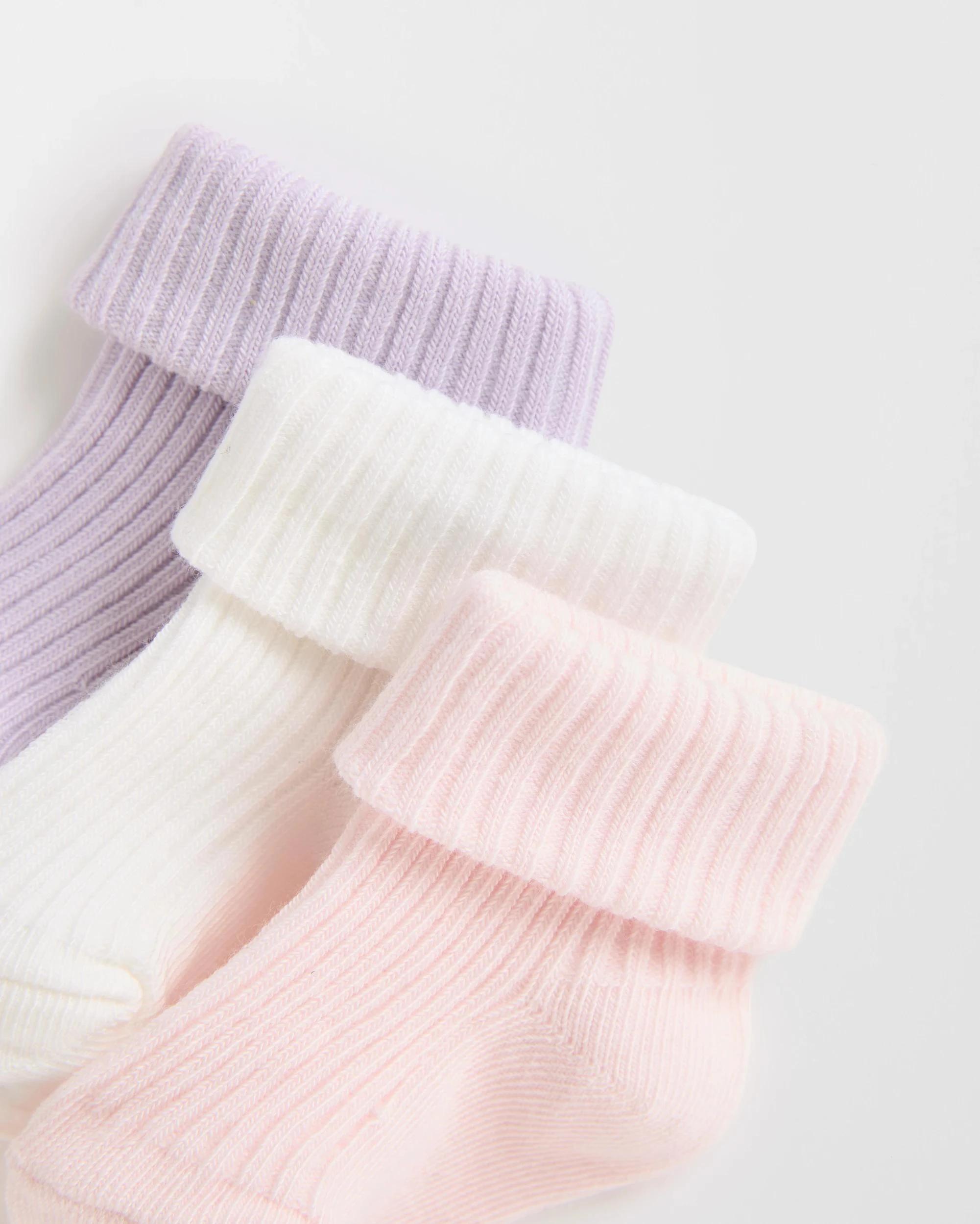 2 Target Baby Baby Unisex 3 Pack Turnover Socks PINK, 2 of 3