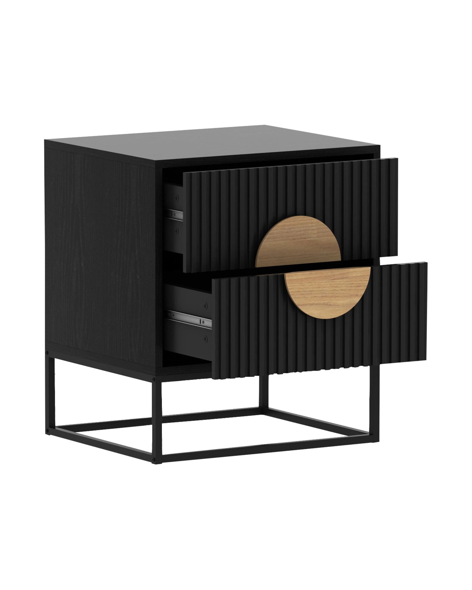 4 Sarantino Silvia Bedside Table with 2 Drawers, 4 of 6