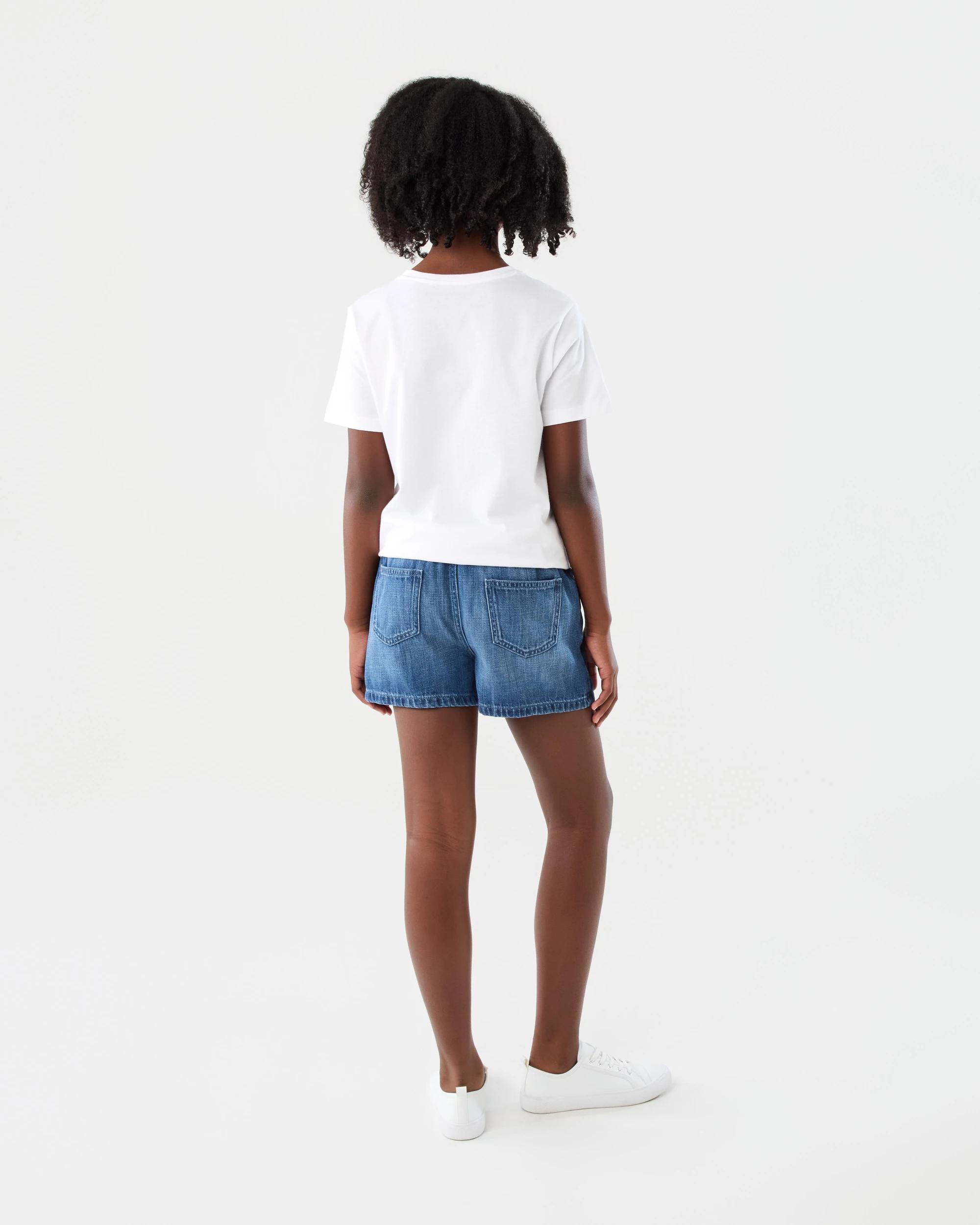 7 Pull-On Denim Shorts Dark Wash, 7 of 7
