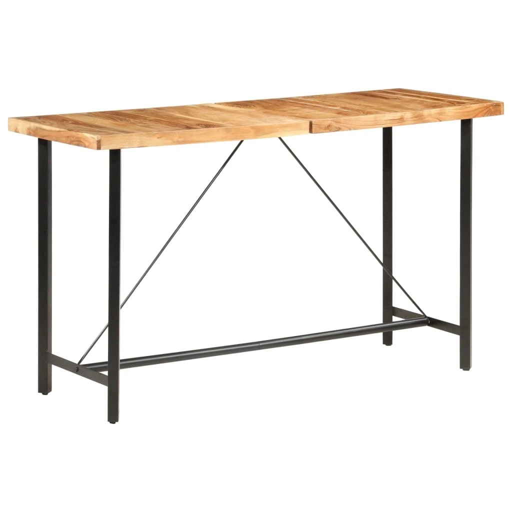 1 Vidaxl Bar Table Wooden Bar Table - Brown, 1 of 10