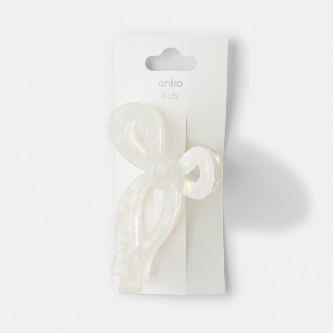 3 White Large Acetate Bow Claw Hair Clip, 3 of 3