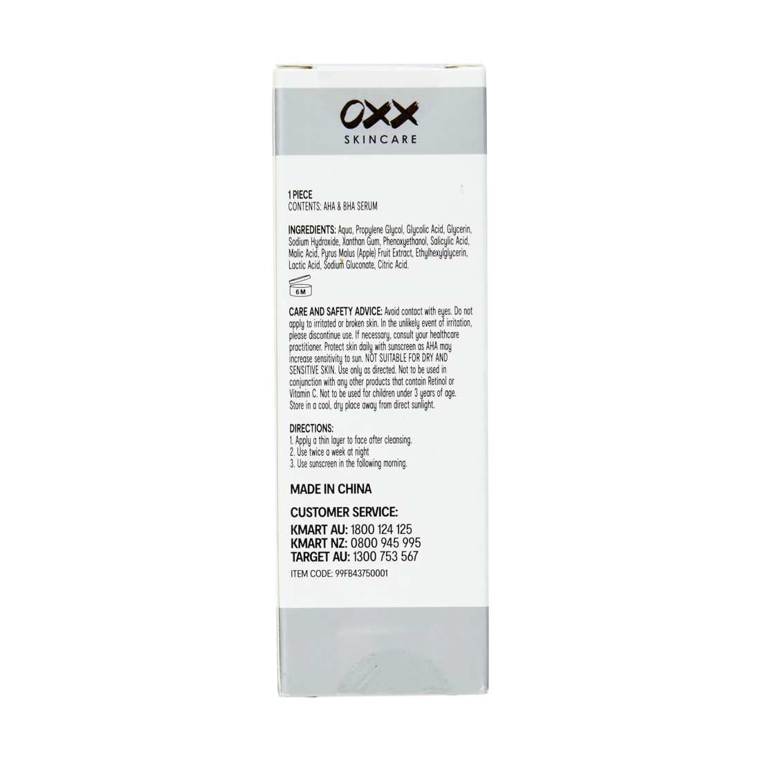 4 OXX Skincare Serum 25ml - AHA and BHA, 4 of 4