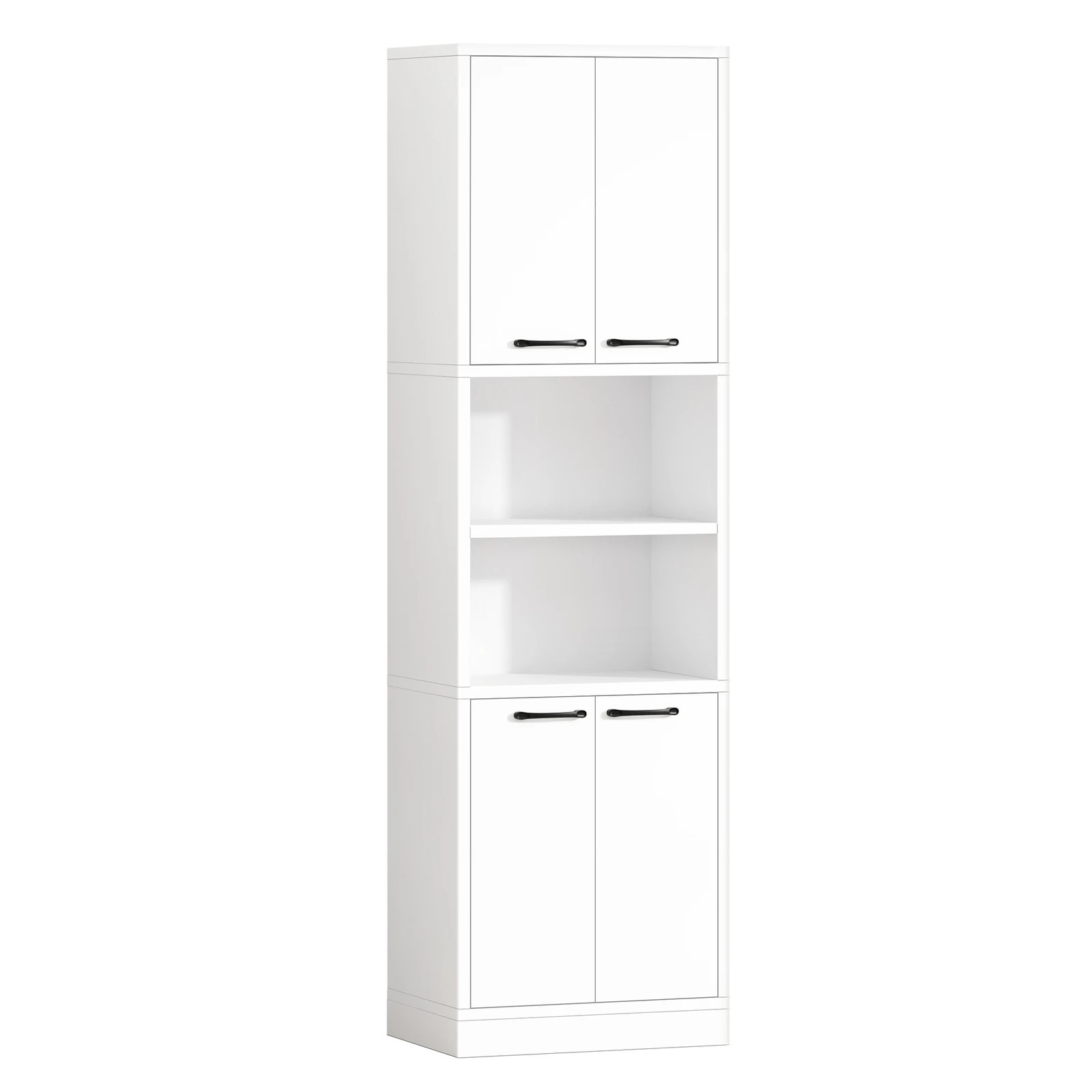 1 Alfordson Buffet Sideboard 190CM Tall Cupboard Kitchen Pantry Storage Cabinet - White, 1 of 10