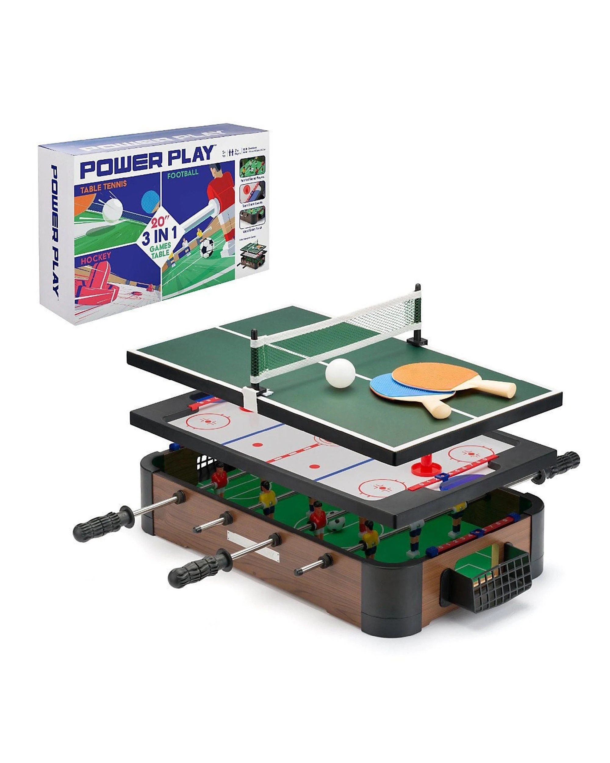 1 Power Play 20 inch 3 in 1 Games Table, 1 of 7