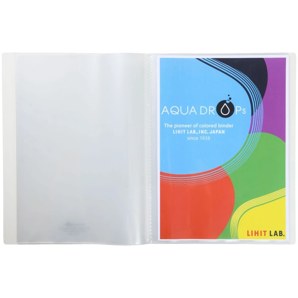 4 Aqua Drops A4 Display Book 20 Pocket Fixed Clear, 4 of 5