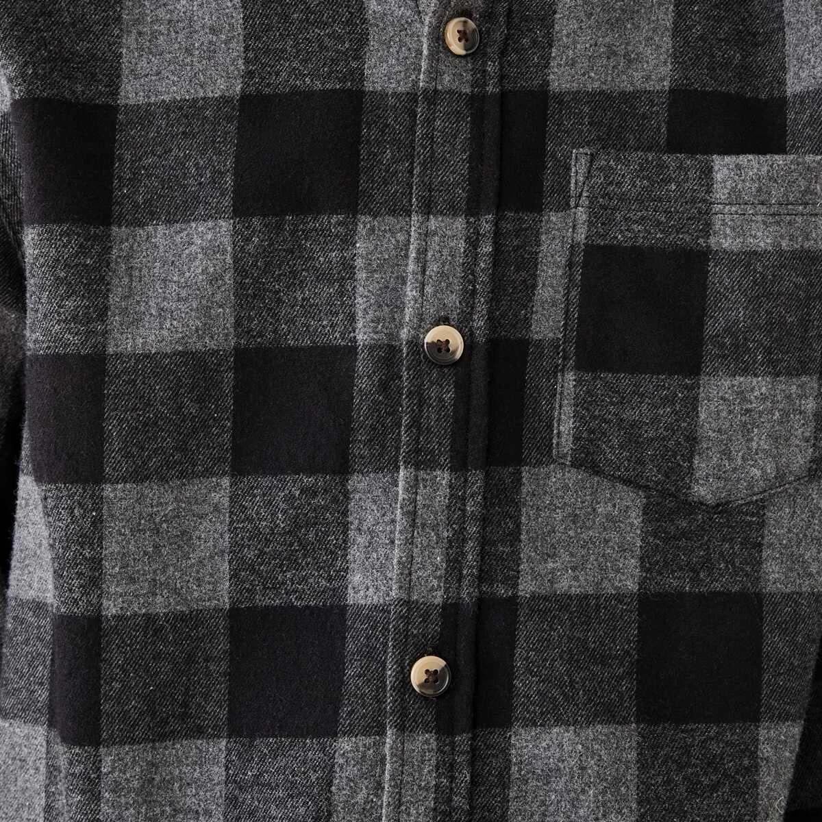 5 Long Sleeve Flannel Shirt Char Check, 5 of 9