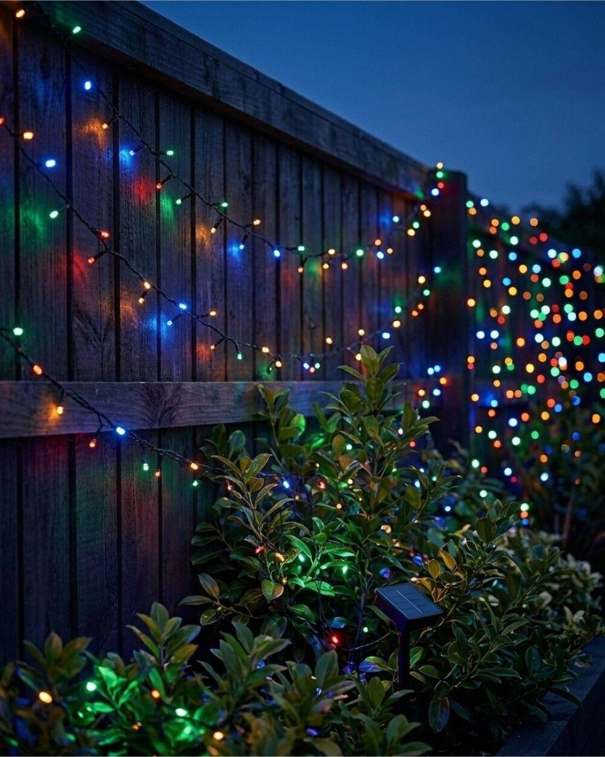 Christmas Warehouse 200 Multi Colour LED Solar String Fairy Lights 8 ...