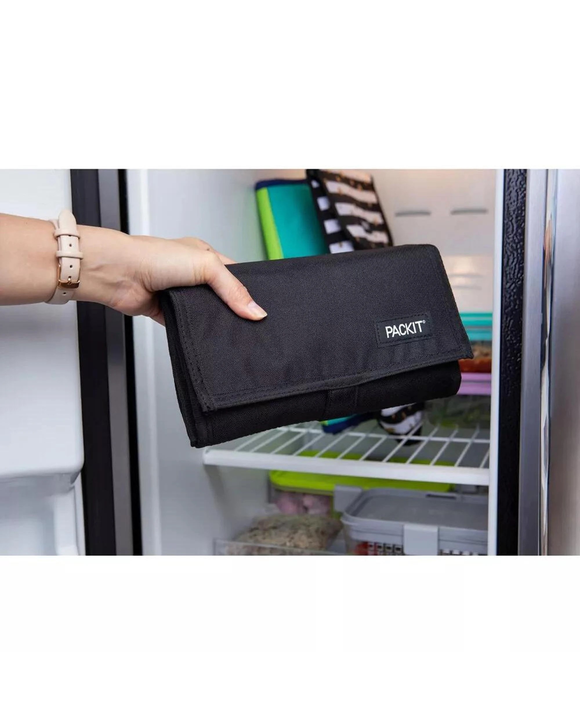 6 PackIt Cooler Lunch Box Bag Freeze and Go  Black, 6 of 9