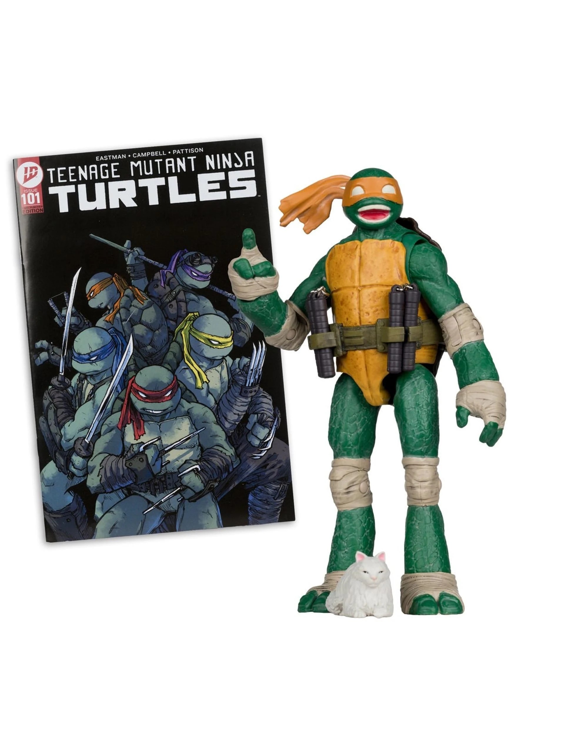 1 McFarlane Page Punchers Teenage Mutant Ninja Turtles Issue #101 Michelangelo 5 inch Action Figure with Comic, 1 of 10