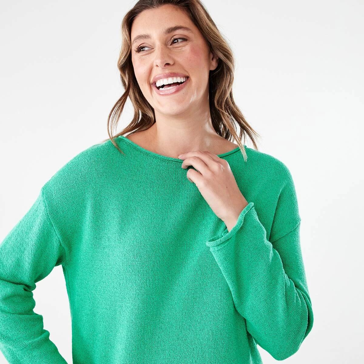 4 Boat Neck Pullover SIMPLY GREEN, 4 of 5