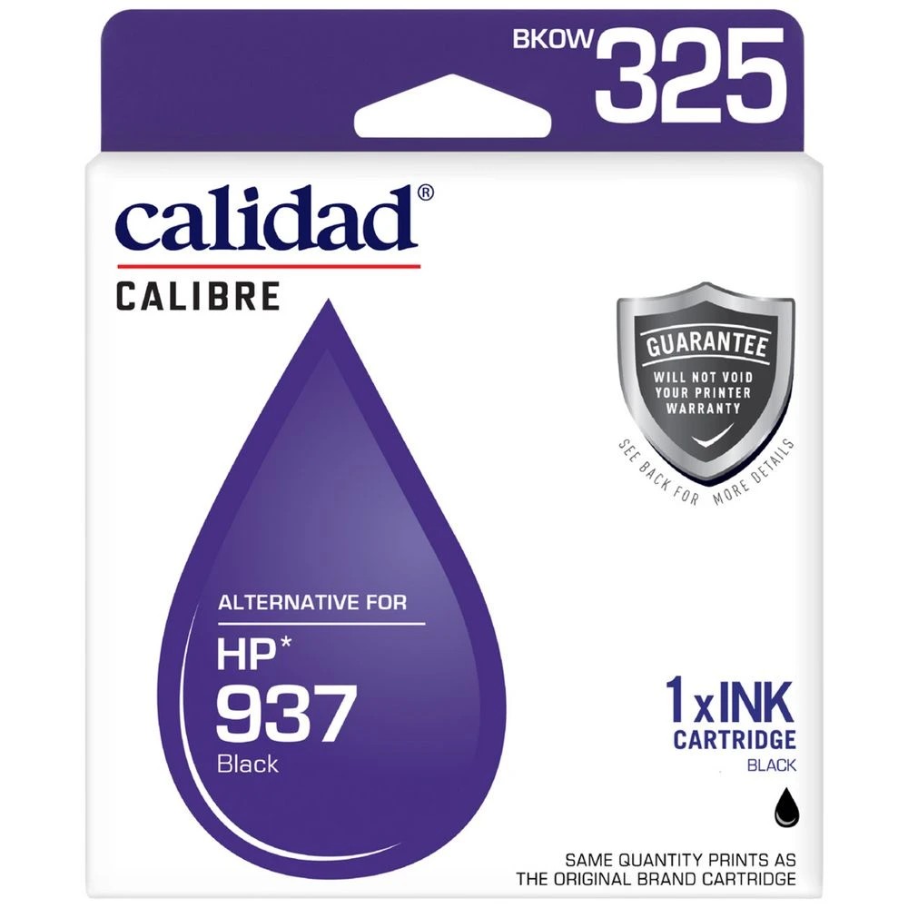 1 Calidad HP 937 Ink Cartridge Black, 1 of 7
