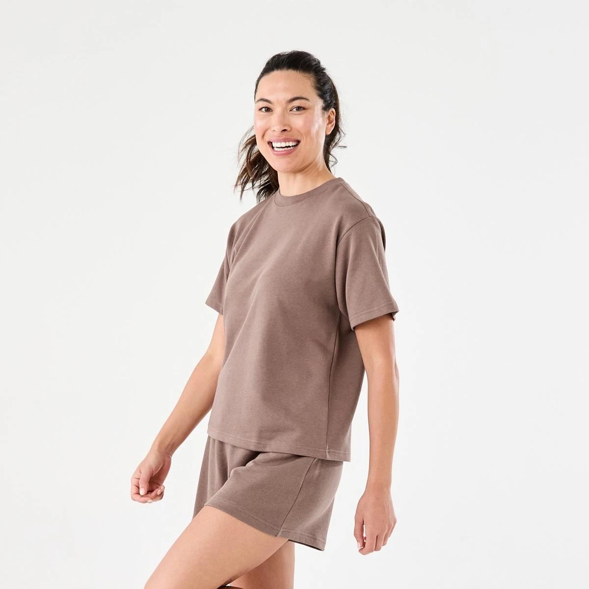 2 Active Womens Terry T-shirt Nutmeg, 2 of 5