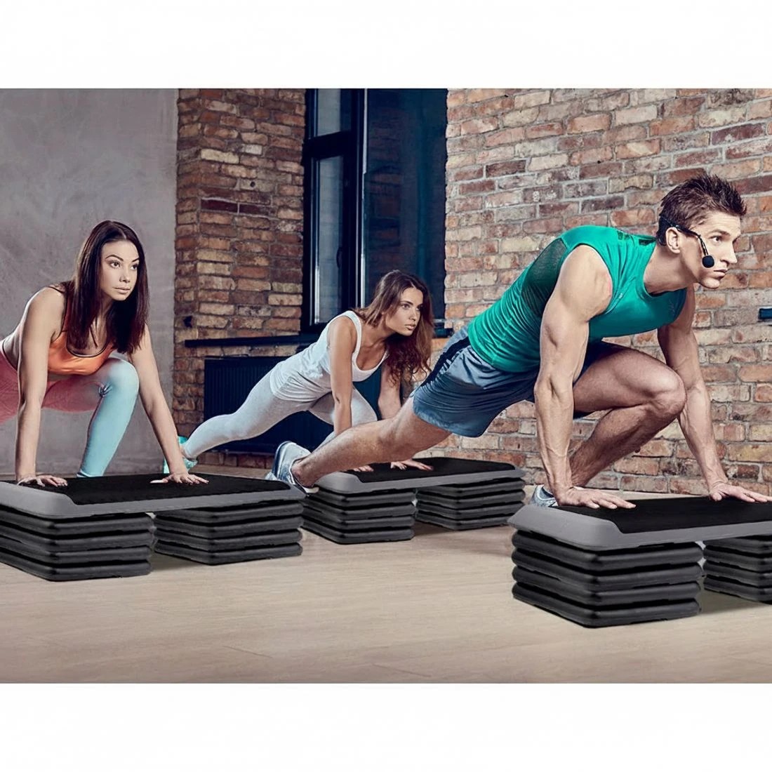 6 Everfit 4X Aerobic Step Riser - Black, 6 of 6