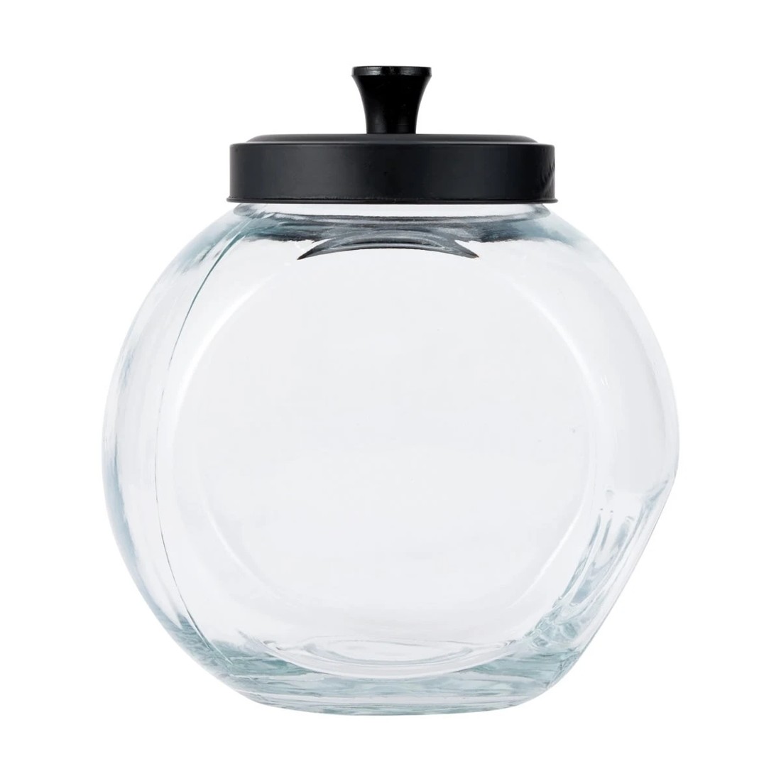 1 2L Glass Jar with Black Metal Lid, 1 of 3
